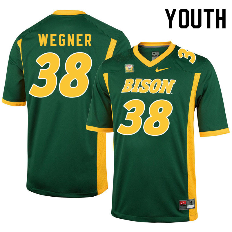 Youth #38 Garret Wegner North Dakota State Bison College Football Jerseys Sale-Green
